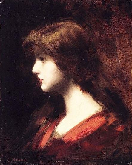 Jean-Jacques Henner Head of a Girl Norge oil painting art